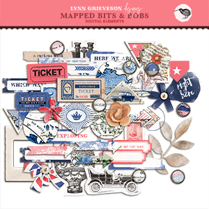 Mapped Digital Scrapbooking Elements by Lynn Grieveson