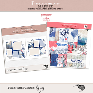 Mapped Digital Scrapbooking Pocket Template Bundle by Lynn Grieveson