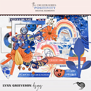 Positivity Digital Scrapbooking Elements by Lynn Grieveson