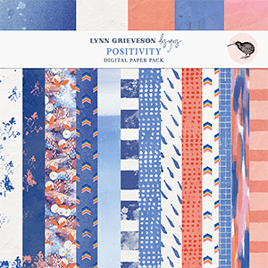 Positivity Digital Scrapbooking Paper Pack by Lynn Grieveson