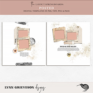 Posted Digital Scrapbooking Layout Templates