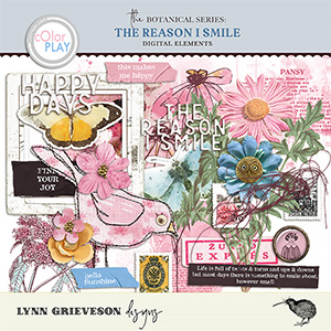 The Reason I Smile Digital Scrapbooking Elements by Lynn Grieveson