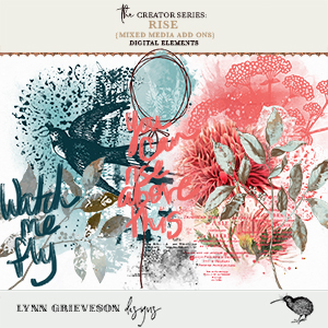 Rise Digital Scrapbooking Mixed Media Elements by Lynn Grieveson