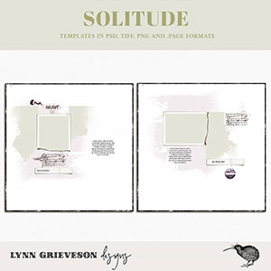 Solitude Digital Scrapbooking Page Templates