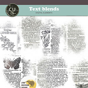 Text Blends No1 digital scrapbooking transfers