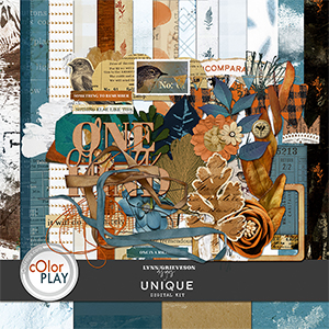 Unique Digital Scrapbooking Kit by Lynn Grieveson