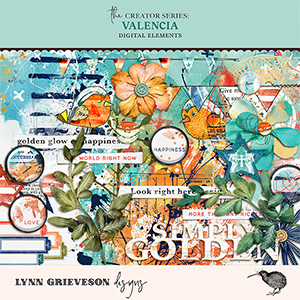 Valencia Digital Scrapbooking Elements by Lynn Grieveson