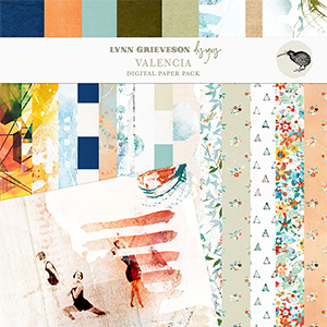 Valencia Digital Scrapbooking Paper Pack by Lynn Grieveson