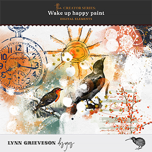 Wake Up Happy Digital Scrapbooking Paint