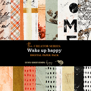 Wake Up Happy Digital Scrapbooking Paper Pack