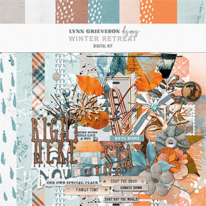 Winter Retreat Digital Scrapbooking Kit by Lynn Grieveson