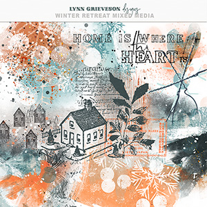 Winter Retreat Digital Scrapbooking Mixed Media by Lynn Grieveson