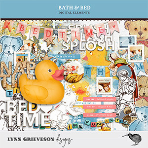 Bath and Bed Digital Scrapbooking Elements by Lynn Grieveson 