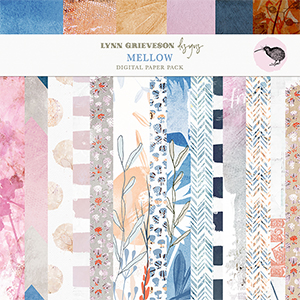 Mellow Digital Scrapbooking Paper Pack by Lynn Grieveson