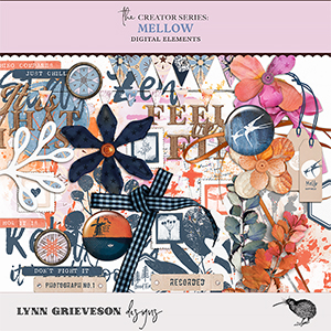 Mellow Digital Scrapbooking Elements by Lynn Grieveson