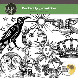 Perfectly Primitive CU Brushes and Stamps for Digital Scrapbooking