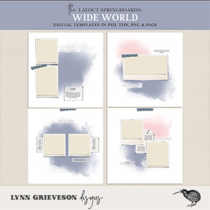 Wide World Digital Scrapbooking Template Album 