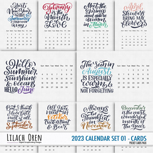 2023 Calendar Pocket Cards Set 01