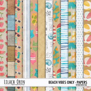 Beach Vibes Only Pattern Papers