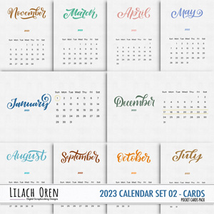 2023 Calendar Pocket Cards Set 02