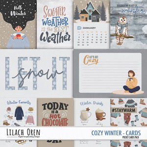Cozy Winter Pocket Cards by Lilach Oren