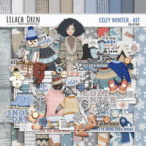 Cozy Winter Scrapbooking Kit by Lilach Oren