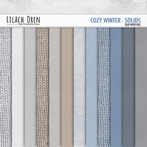 Cozy Winter Solid Papers by Lilach Oren