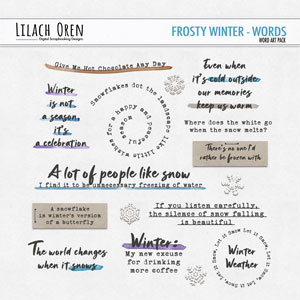 Frosty Winter Word Art by Lilach Oren