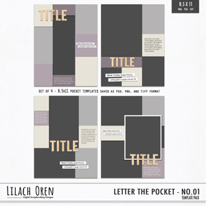 Letter The Pocket Templates pack 01
