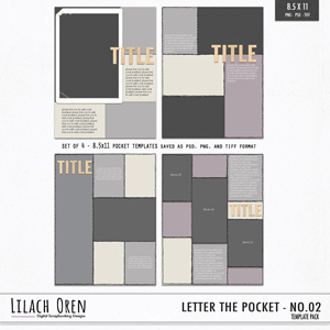 Letter The Pocket Templates pack 02