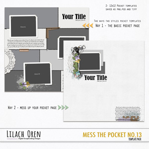 Mess The Pocket Templates 13 by Lilach Oren