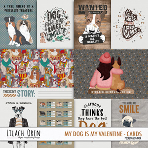 My Dog is my Valentine Pocket Cards by Lilach Oren