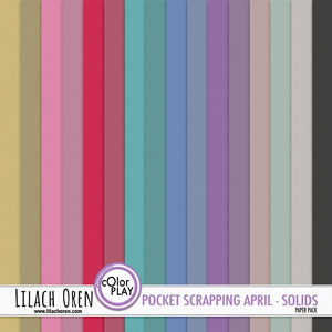 Pocket Scrapping April Solid Papers