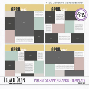 Pocket Scrapping April Templates