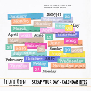 Scrap Your Day Calendar Tags