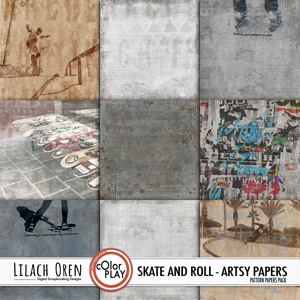Skate and Roll Artsy Pattern Papers
