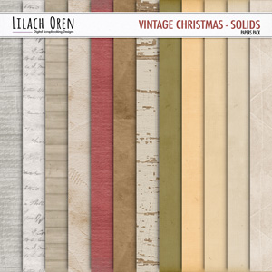 Vintage Christmas Solid Papers