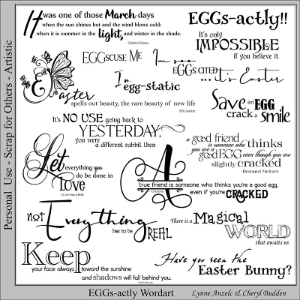 Eggsactly Word Art
