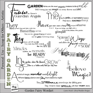 Garden Fairy Word Art