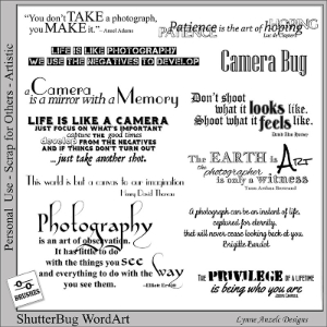 ShutterBug WordArt and Brushes