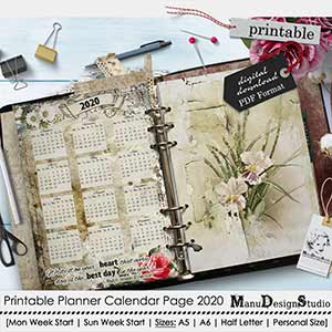Printable Calendar Page 2020