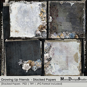 Growing Up Friends - Stacked Papers