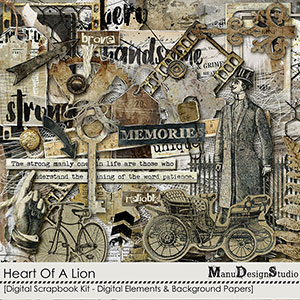 Heart Of A Lion Page Kit by Manu Design Studio