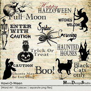 Howl-O-Ween - Word Art