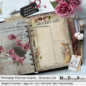 Printable Planner Grocery List