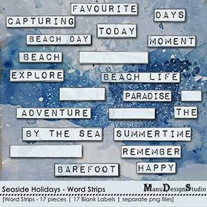 Seaside Holidays - Word Strips