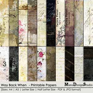 Way Back When - Printable Papers