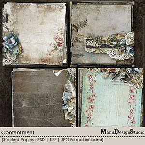 Contentment - Stacked Papers