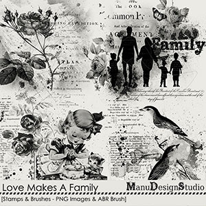 Love Makes A Family Stamps
