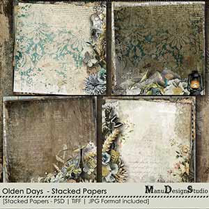 Olden Days - Stacked Papers